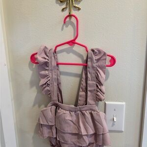 Ruffled Lavender Toddler Girl Ruffle Romper